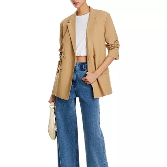 NWT French Connection Alania Double-Breasted Blazer – Size 10 – Incense - Picture 1 of 14